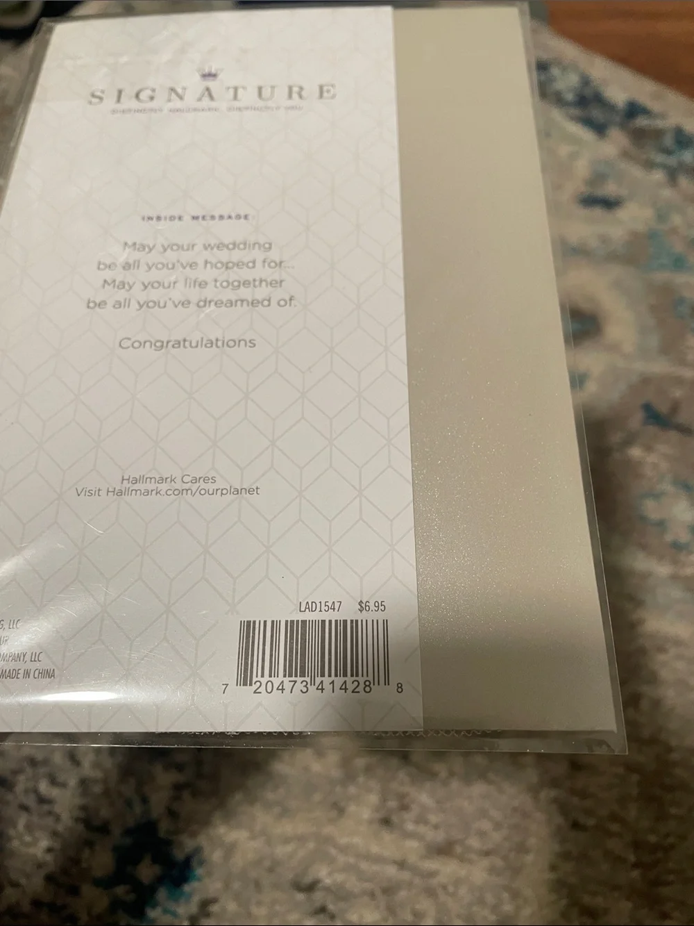 🖤5/$25 new hallmark signature wedding card silver envelope
